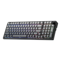 Redragon K686 PRO 98 Keys Wireless Gasket RGB Gaming 3-Mode Win/Mac Mechanical 5-Layer Noise Dampening Keyboard，Hot-Swap in Linear Red Switch, Blue Hi