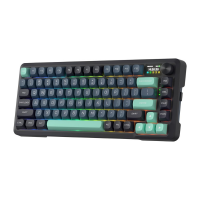 Redragon K724 PRO Wireless Gasket Gaming 81-Key Mechanical 5-Layer Noise Dampening Keyboard,Easy-Control 1.14’’ TFT Info Display