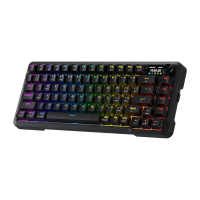 Redragon K724 PRO Wireless Gasket Gaming Hype Screen & Knob, 81-Key Mechanical Keyboard,Easy-Control 1.14’’ TFT Info Display, 5-Layer Noise Dampening
