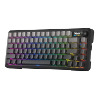Redragon K724 PRO Wireless Gasket Gaming Hype Screen & Knob, 81-Key Mechanical Keyboard,Easy-Control 1.14’’ TFT Info Display, Noise Dampening
