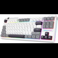 Redragon K729 PRO 80% Wireless Gasket RGB Gaming 3-Mode TKL Mechanical Hot-Swap South-Facing Socket & 5-Layer Dampener Keyboard,White&Gray&Black