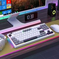 Keyboards-Redragon-K729-PRO-80-Wireless-Gasket-RGB-Gaming-3-Mode-TKL-Mechanical-Hot-Swap-South-Facing-Socket-5-Layer-Dampener-Keyboard-White-Gray-Black-7