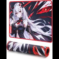 Redragon EISA P047S Anime Gaming Mouse Pad - Smooth Lycra Surface, Anti-Slip Rubber Base, Spill-Resistant, Durable 5mm Thick Design, 13 x 10 inches