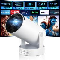 Portable Projector with Built-in Android 13 & WiFi 6, Auto Keystone, 270° Rotatable Stand, 1080P 4K Supported Home Movie Theatre Projector | VELORICA
