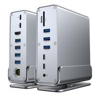 15-in-1 USB-C Dock | 4K@60Hz Display, Gigabit LAN, 100W PD, USB3.2, SD/TF & Audio | Augearix
