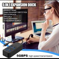 USB-Hubs-USB-C-Hub-5in1-Docking-Station-4-USB-3-0-Port-1-Type-C-DC-5W-Power-Delivery-Hub-USB-A-Adapter-Fast-Data-Transfer-USB-Splitter-for-Macbook-Computer-Etc-12