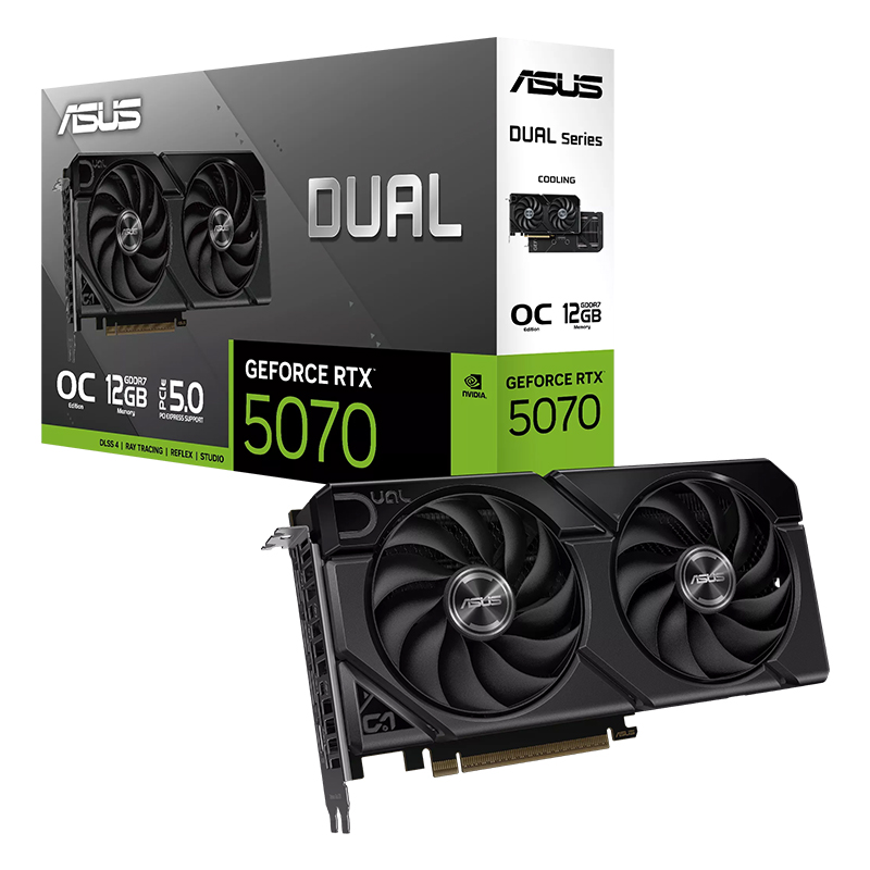 Asus GeForce RTX 5070 Dual 12G EVO OC Graphics Card (DUAL-RTX5070-O12G-EVO)