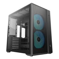 DeepCool CG590 MESH 2F Tempered Glass mATX Case - Black (R-CG590MESH-BKANA2-G)