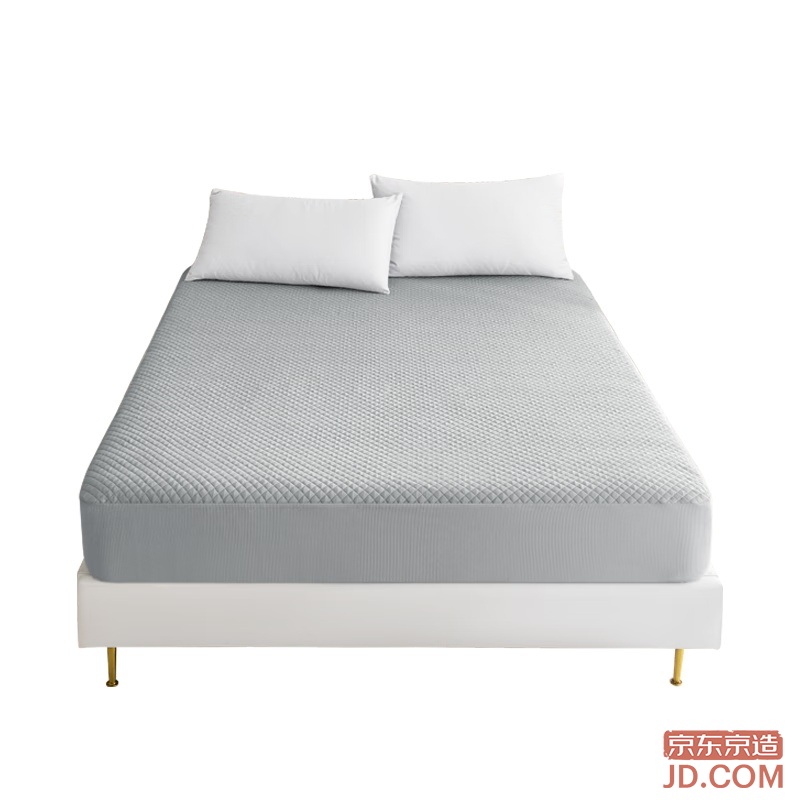 JD Lenzing Tencel Waterproof Mattress Cover 3-Layer Thickened Quilted A-Class Protector 1.8m Bed Grey