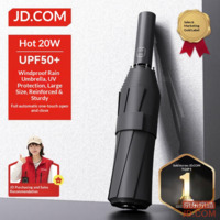 JD Black Warrior Pro Automatic Umbrella Folding Portable UV Sunshade Men's Rain or Shine 10 Rib
