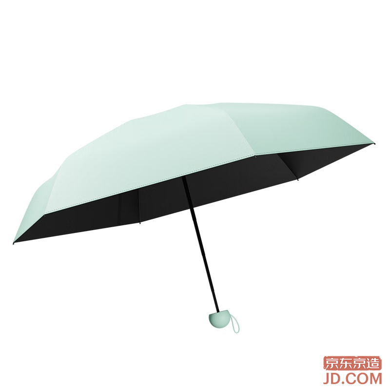 JD Little Pudding Spring Green Sun Umbrella UV Protection Compact Foldable Parasol for Women Sunshade Rain Umbrella