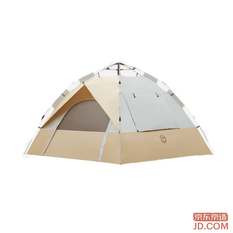 JD Park Rapid Pitch Tent 2.8 Sq Press Pop-up Wind & UV Resistant Portable Outdoor Camping Gear Quick Sand Gold