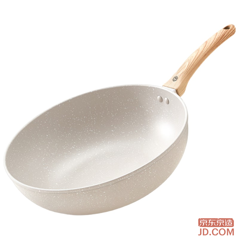 JD Frying Pan Non-stick Marble, Induction and Gas Stove, Flat Frying Pan 30cm No Lid