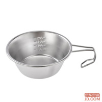 JD Outdoor 304 Stainless Steel Fruit Bowl with Handle Camping Tableware with Storage Bag, Sierra Bowl *4