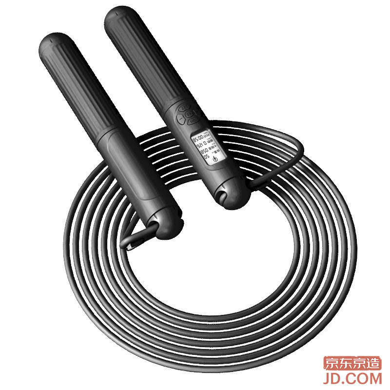 JD Counting Jump Rope for Adults, Weight Loss, Speed Exercise, Kids, Students, Exam Use, Wired Steel, Black