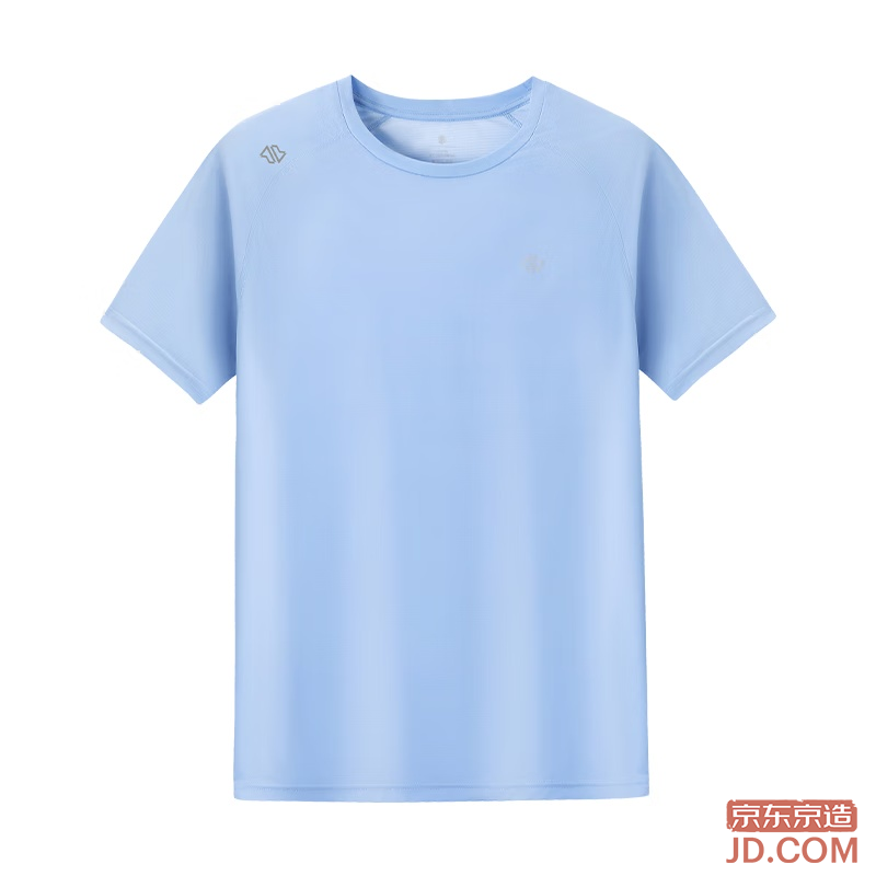 JD [100 Ultra-light Quick-dry] Sports T-shirt Summer Outdoor Running Fitness Short Sleeve Men Glacier Blue 2.0 2XL