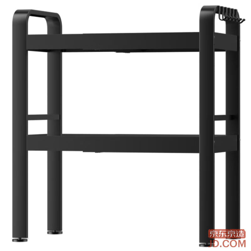 JD Microwave Oven Kitchen Rack Expandable Countertop Oven Storage Rack Kitchen Cooking Utensil 【Three-layer Black】