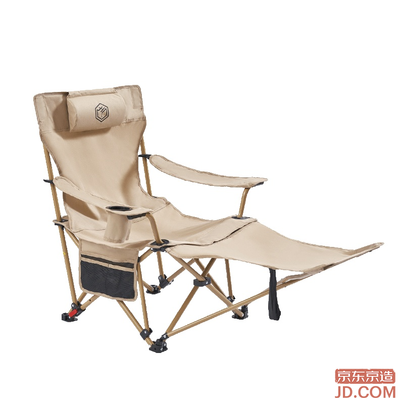 JD Dual-use Foldable Recliner Outdoor Camping Chair 3-position Adjustable Nap/Fishing Chair