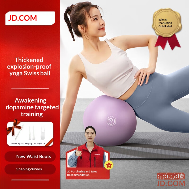 JD Pilates Mini Yoga Ball Swiss Yoga Ball 25cm Sculpt Lifting Fitness Gym Balance Ball for Women