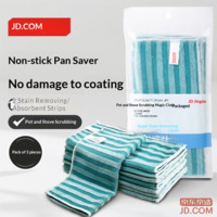 JD Pot Scrub & Stove Cleaner Set of 3 - Kitchen Dishcloth, Non-stick Magic Degreaser