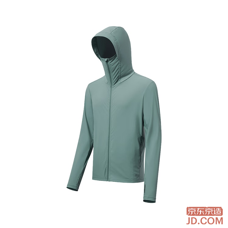 JD [UPF300+] Sun Protection Jacket Men Ice Silk Cool Summer Outdoor Unisex Coat Jasmine Green L