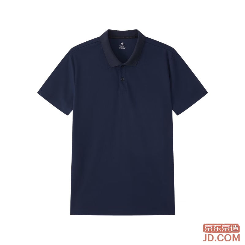 JD [100 Series Cloud Quick-Dry] Men's Sport Short Sleeve Polo Shirt for Running Fitness Outdoor Navy Blue 2.0