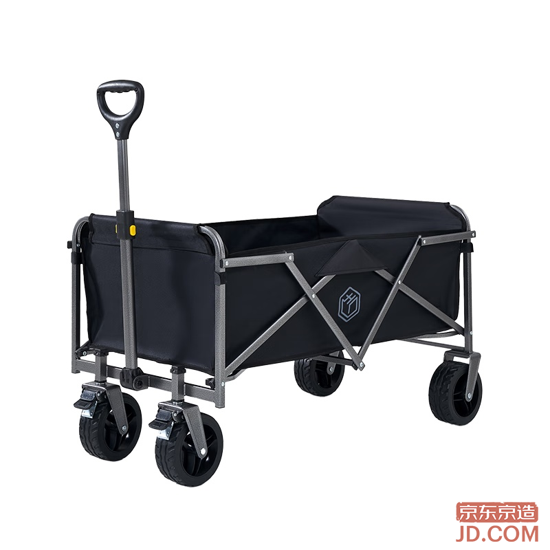 JD All-Terrain Wide Wheel Outdoor Camping Folding Wagon with Double Brake for Picnic & Market Stall