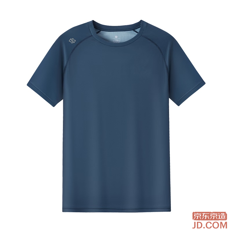 JD [100 Ultra-Light Quick-Dry] Sport T-shirt Summer Outdoor Running Fitness Short Sleeve Men Denim Blue 2.0 S