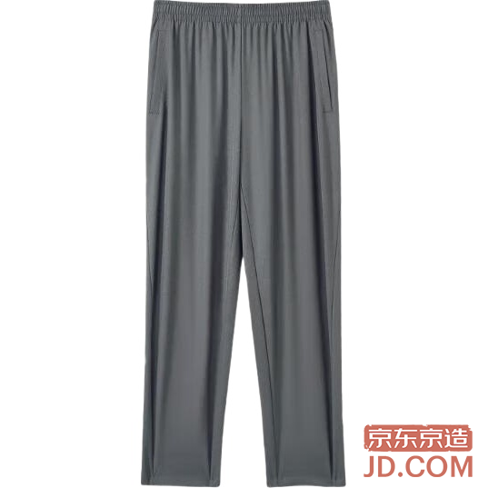 JD Quick-Dry Stretch Men's Running Fitness Track Woven Straight Sweatpants Rhino Gray XL
