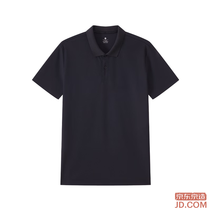 JD [100 Series Cloud Feel Quick Dry] Sports Short Sleeve Polo Shirt Men Running Fitness Outdoor Black 2.0 S