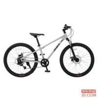 JD Lingyue Mountain Bike JD Self-operated 8-12-15 Years Kids Bike Student 24-Inch Variable Speed Pigeon Gray